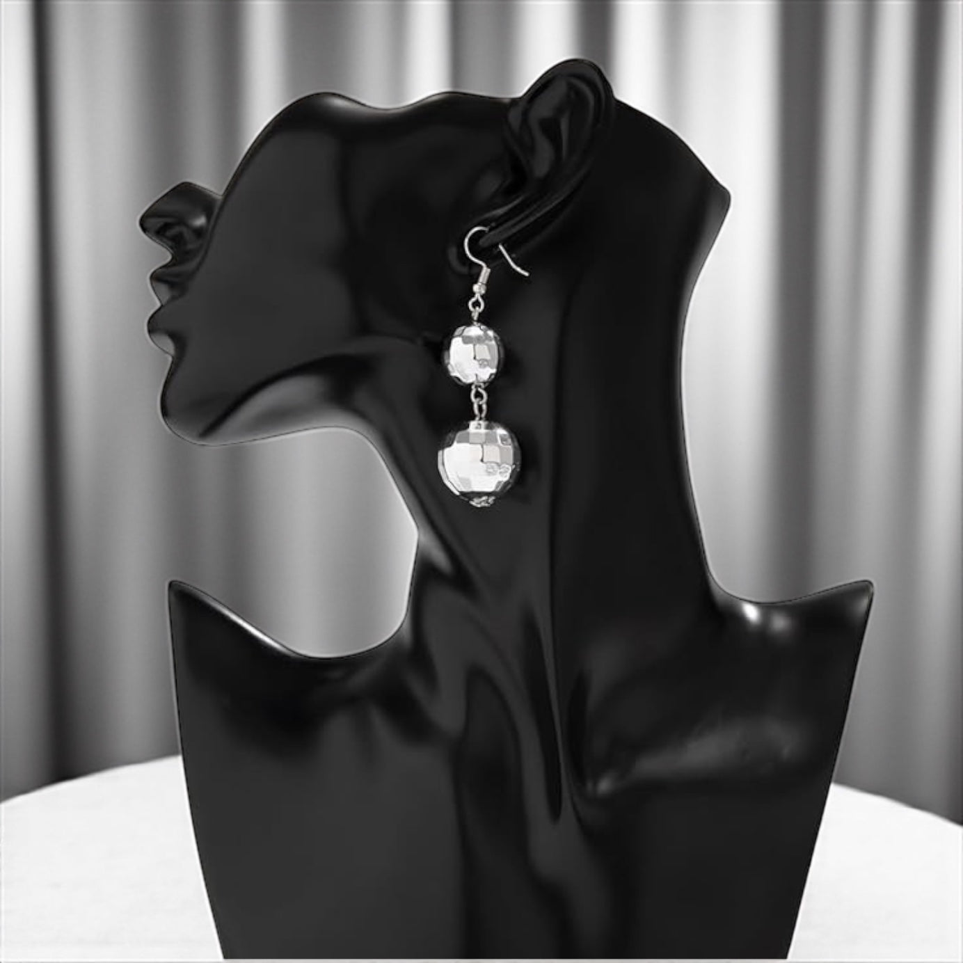 Drop It Like It’s Disco – Silver Ball Party Earrings - Rhythms of Grace Creative