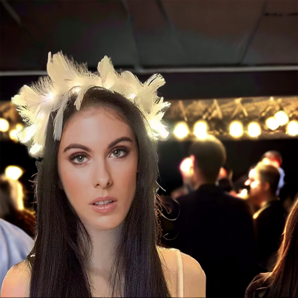 LED Goddess Headband - Light Up Feather Headpiece - Rhythms of Grace Creative