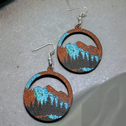 Stunning Western Dangle Earrings – Handcrafted Boho Style, Stainless Steel & Wood