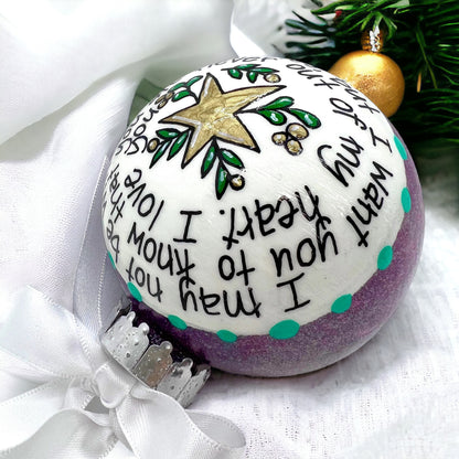 "Always in My Heart" Ornament - Personalized Christmas Keepsake