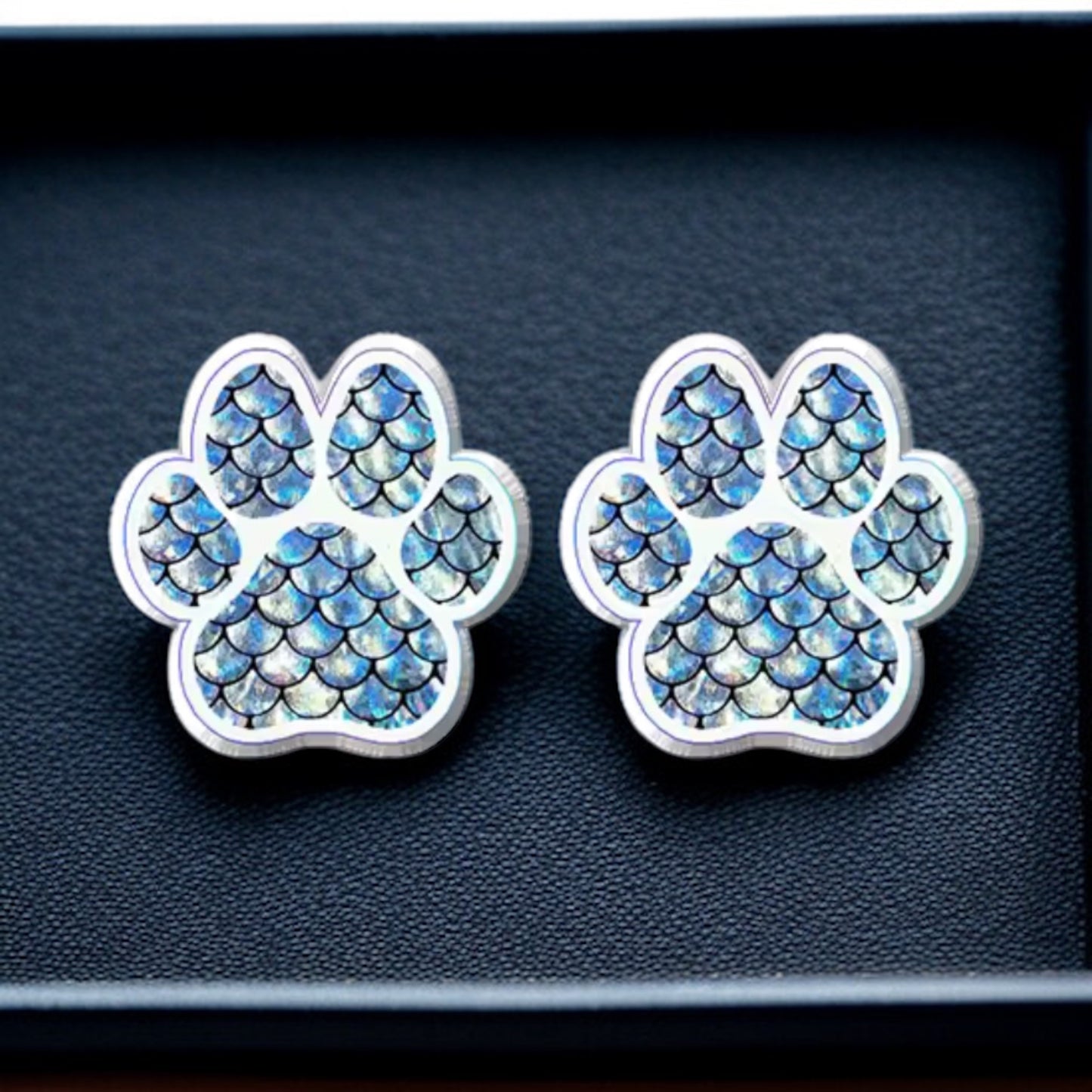 Vibrant Paw Print Studs – A Purr-fect Gift!