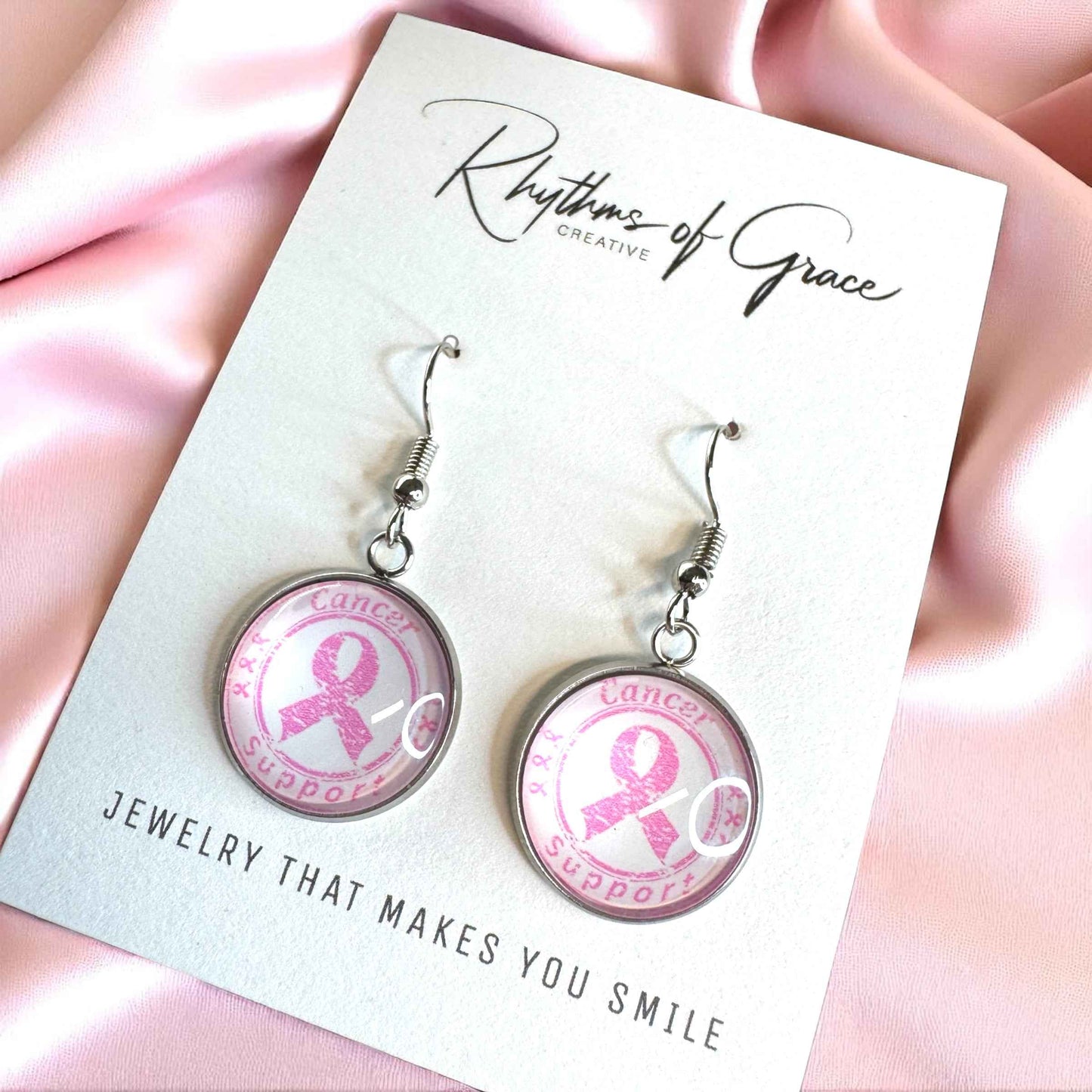 Fight Like a Girl (and Look Fabulous Doing It!) - Breast Cancer Awareness Earrings 💖