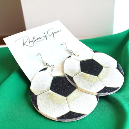Score Big with Soccer Dangle Earrings! ⚽️