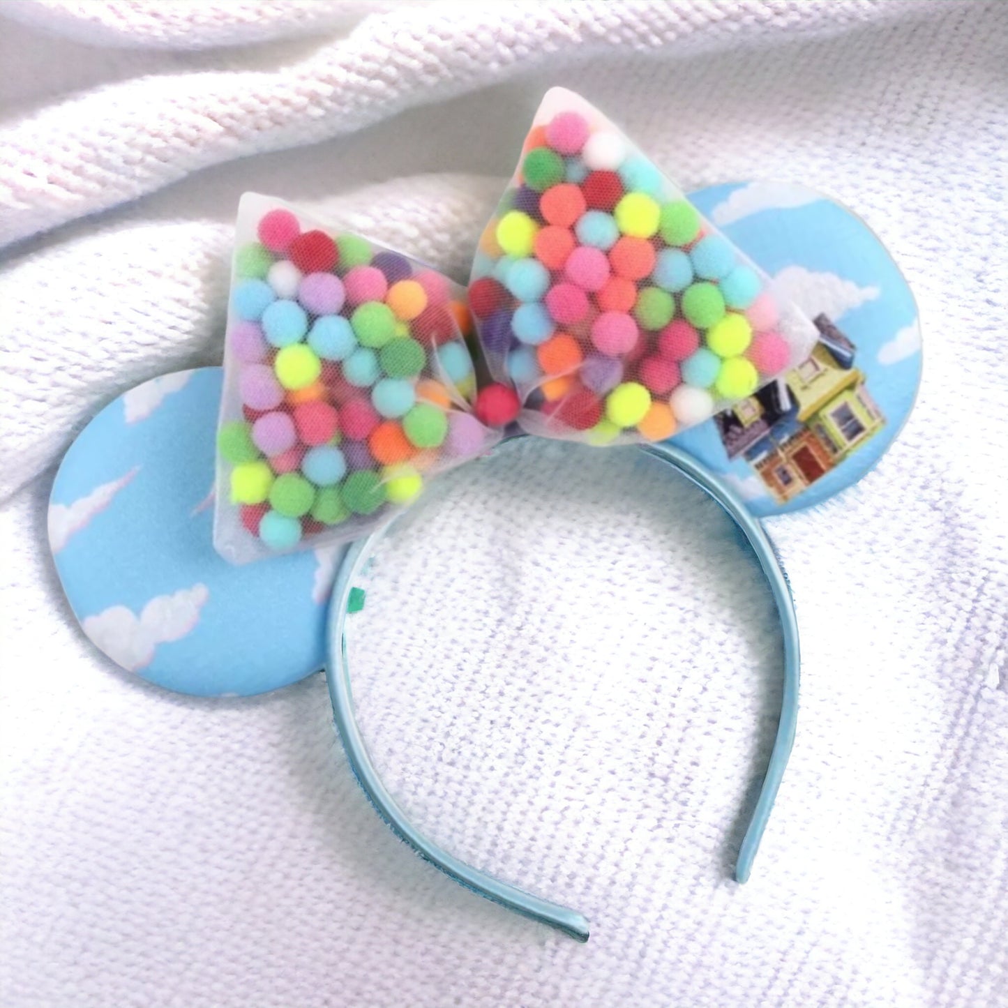 Colorful Up! Inspired Mouse Ears with 5" Bow