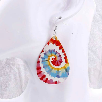 Radiant Rainbow Tie Dye Earrings – Celebrate with Color!