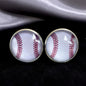 Hit a Style Home Run with Baseball Cabochon Stud Earrings! ⚾️