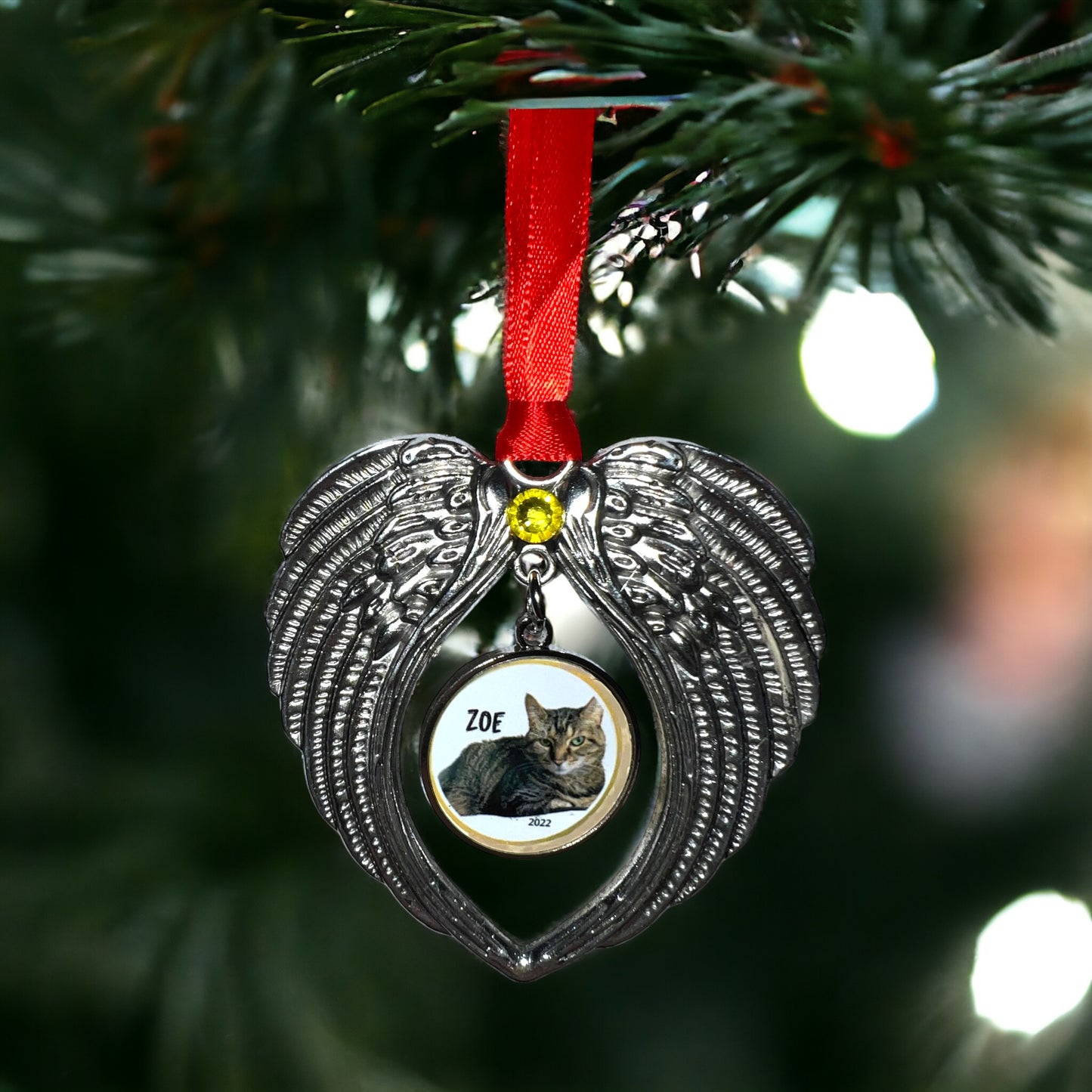 Heavenly Angel Wings Memorial Ornament – Custom Keepsake for Cherished Memories