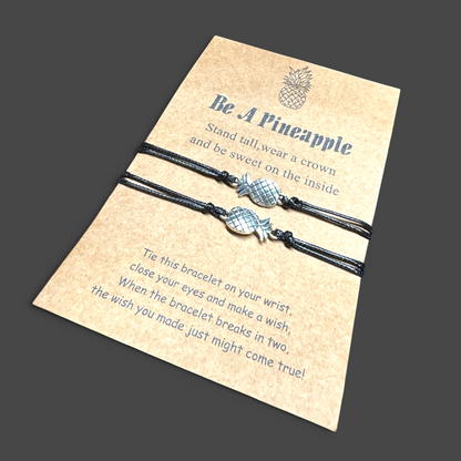 Pineapple Wish Bracelet (Set of 2) - Friendship Magic Awaits! 🍍