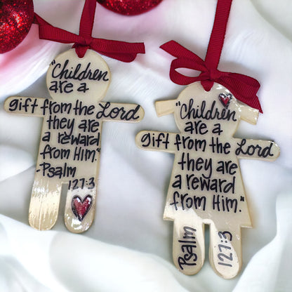 Handmade Child Christmas Ornament - A Cherished Personality Keepsake!