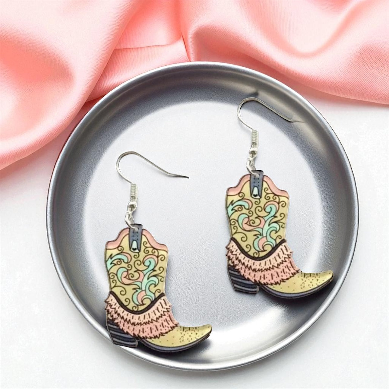 Boot Scootin' Bling: Cowgirl Boots Earrings for Your Inner Rockstar!