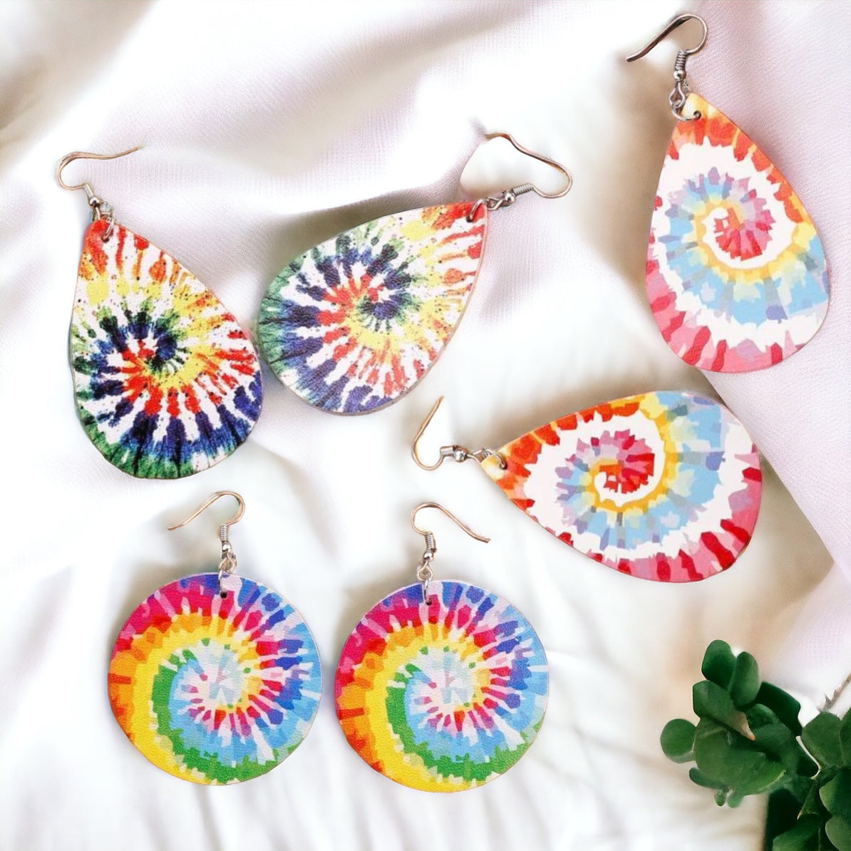 Radiant Rainbow Tie Dye Earrings – Celebrate with Color!
