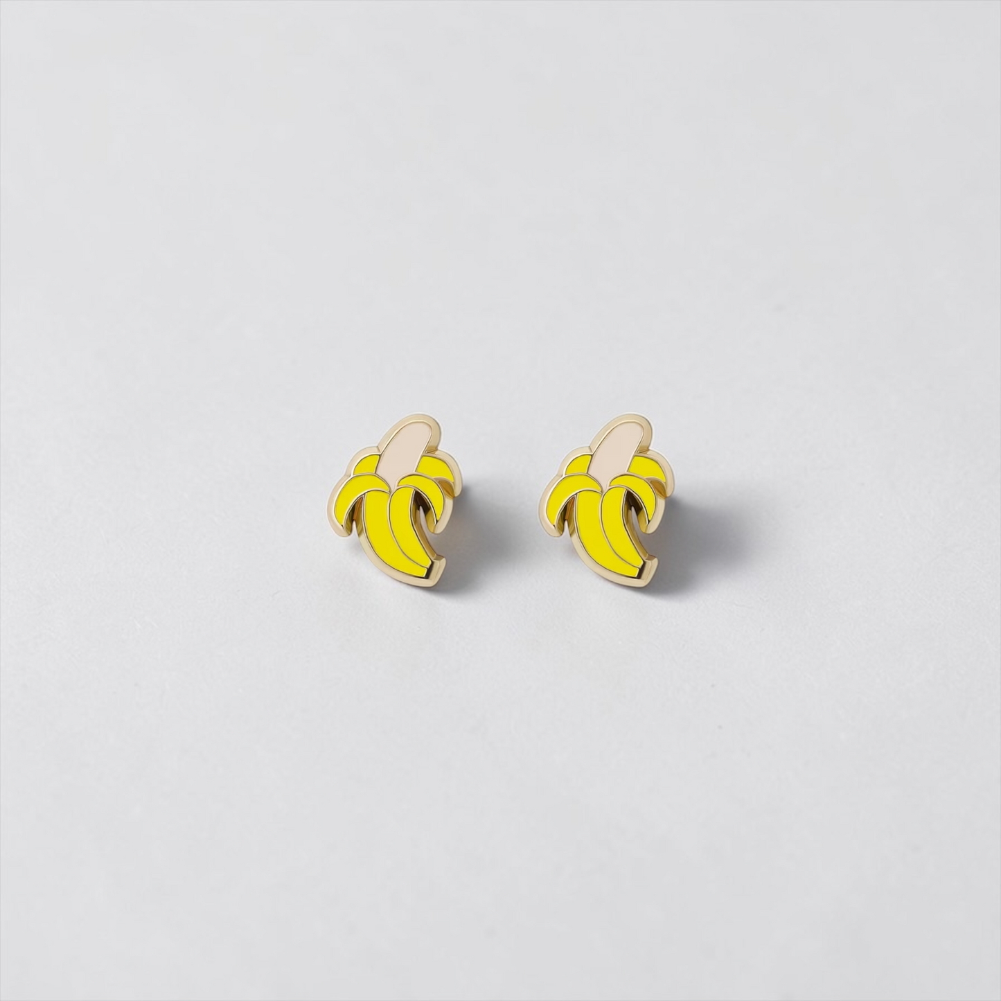 Banana Enamel Stud Earrings | Cute Baseball Fan Jewelry | Savannah Bananas Inspired | Stainless Steel Posts | Gift for Kids & Adults