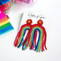 Beaded Rainbow Earrings - Celebrate Love & Joy! 🌈