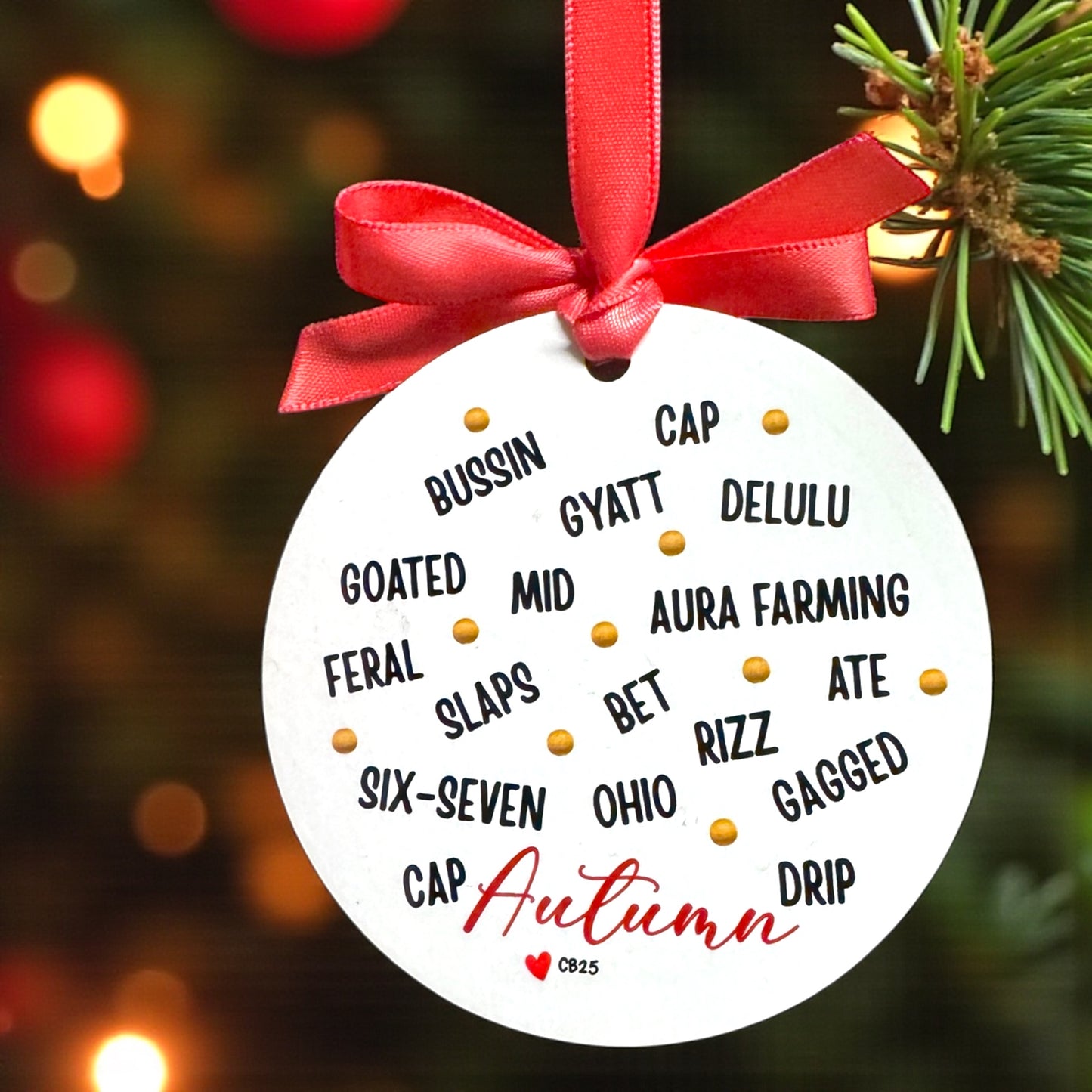 "Santa 6-7" Ornament – Sleighin' the Holiday Game!