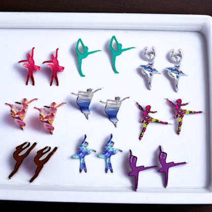 Sparkle Like a Superstar: Dancer Stud Earrings for Every Twirl and Tumble!
