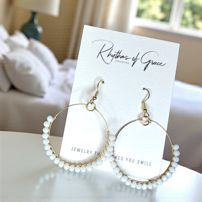 Boho Breeze Beaded Earrings – Soft Hues, Big Style!