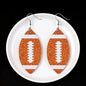 Score Big with Sparkle! Glitter Football Dangle Earrings 🏈