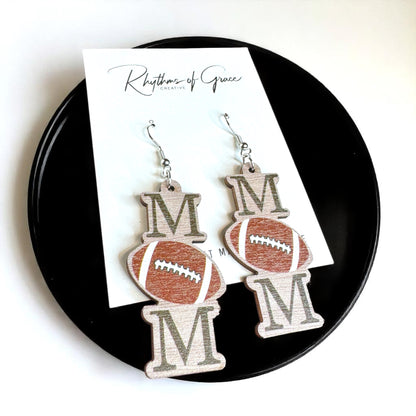 Score Style Points: Fun Sports Mom Dangle Earrings!