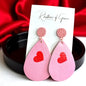 Teardrop Faux Leather Heart Earrings – Two Stunning Styles