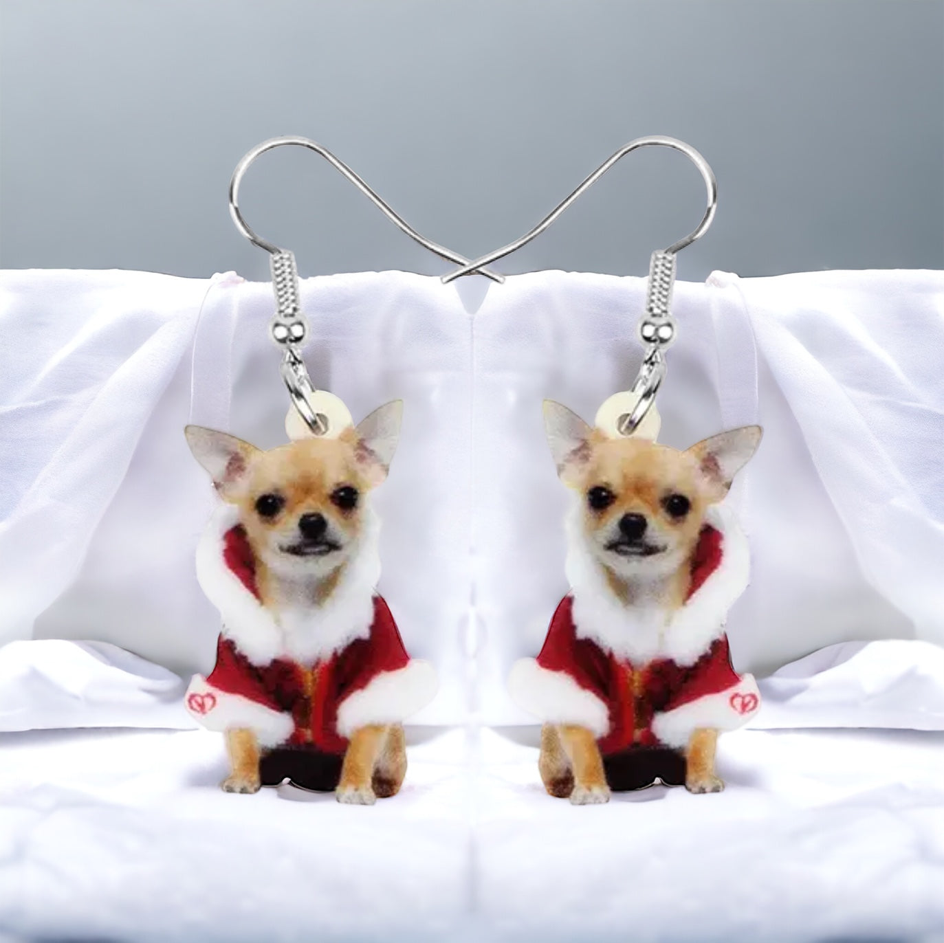 Chihuahua Earrings - Dog Earrings, Chi Mom, Dog Jewelry, Dog Mom, Chihuahua Jewelry, Dog Accessories, Puppy Earrings, Chihuahua Accessories - Rhythms of Grace Creative