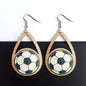 Score a Goal with Style! Wooden Soccer Dangle Earrings ⚽️