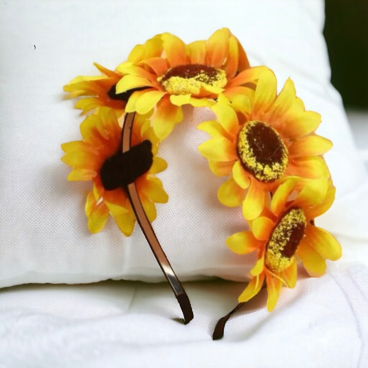 Sunflower Headband - Boho Chic Headpiece 🌻 - Rhythms of Grace Creative