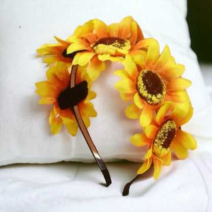 Sunflower Headband - Boho Chic Headpiece 🌻 - Rhythms of Grace Creative