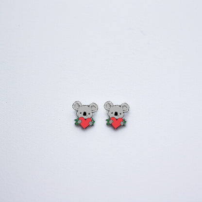 Koala-ty Cuties: Adorable Cartoon Koala Stud Earrings!