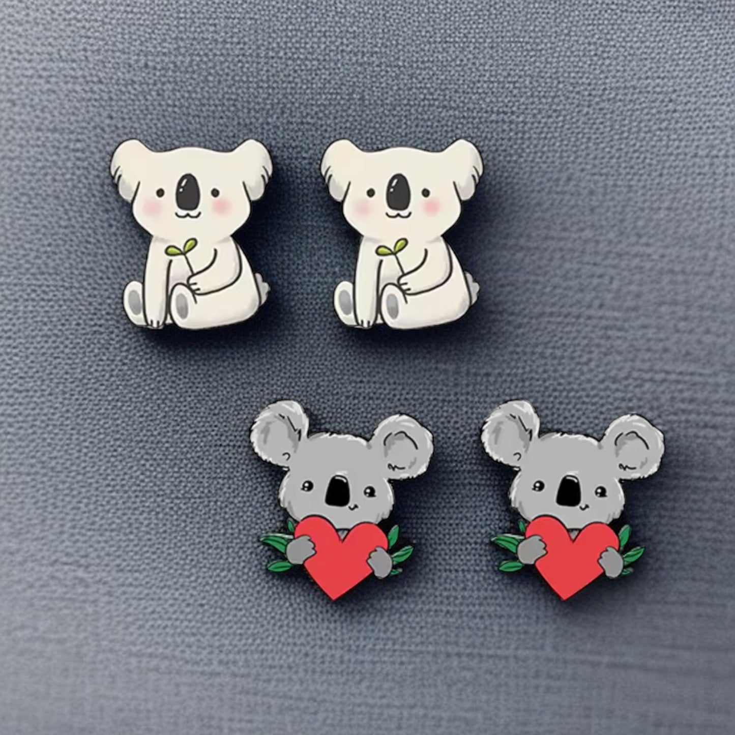 Koala-ty Cuties: Adorable Cartoon Koala Stud Earrings!