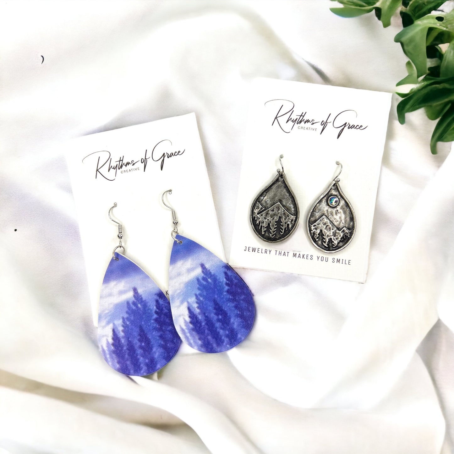 Adventure Awaits: Wanderlust Mountain Earrings - Redwood Forest Delights! - Rhythms of Grace Creative
