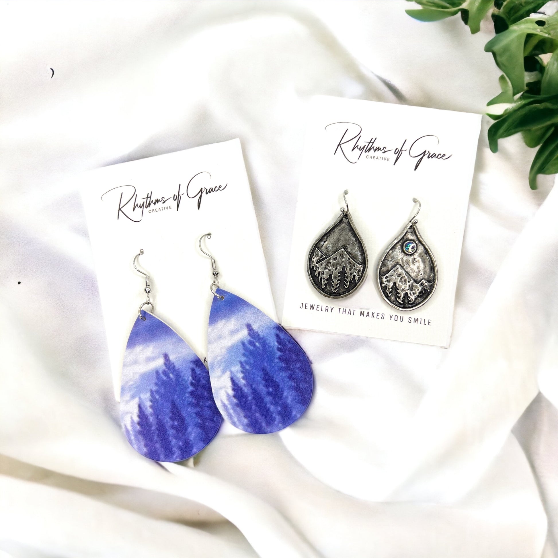 Adventure Awaits: Wanderlust Mountain Earrings - Redwood Forest Delights! - Rhythms of Grace Creative