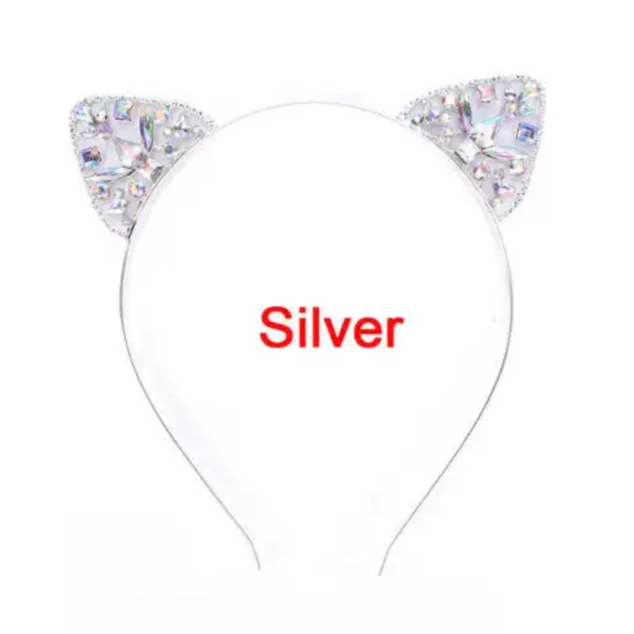 Rhinestone Cat Eats Headband - Rhinestone Headband, Rhinestone Headpiece, Cat Headpiece, Bachelorette Party, Bridal Shower - Rhythms of Grace Creative