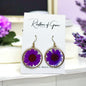 Petal Pizzazz: Enchanting Purple Dried Flower Earrings!