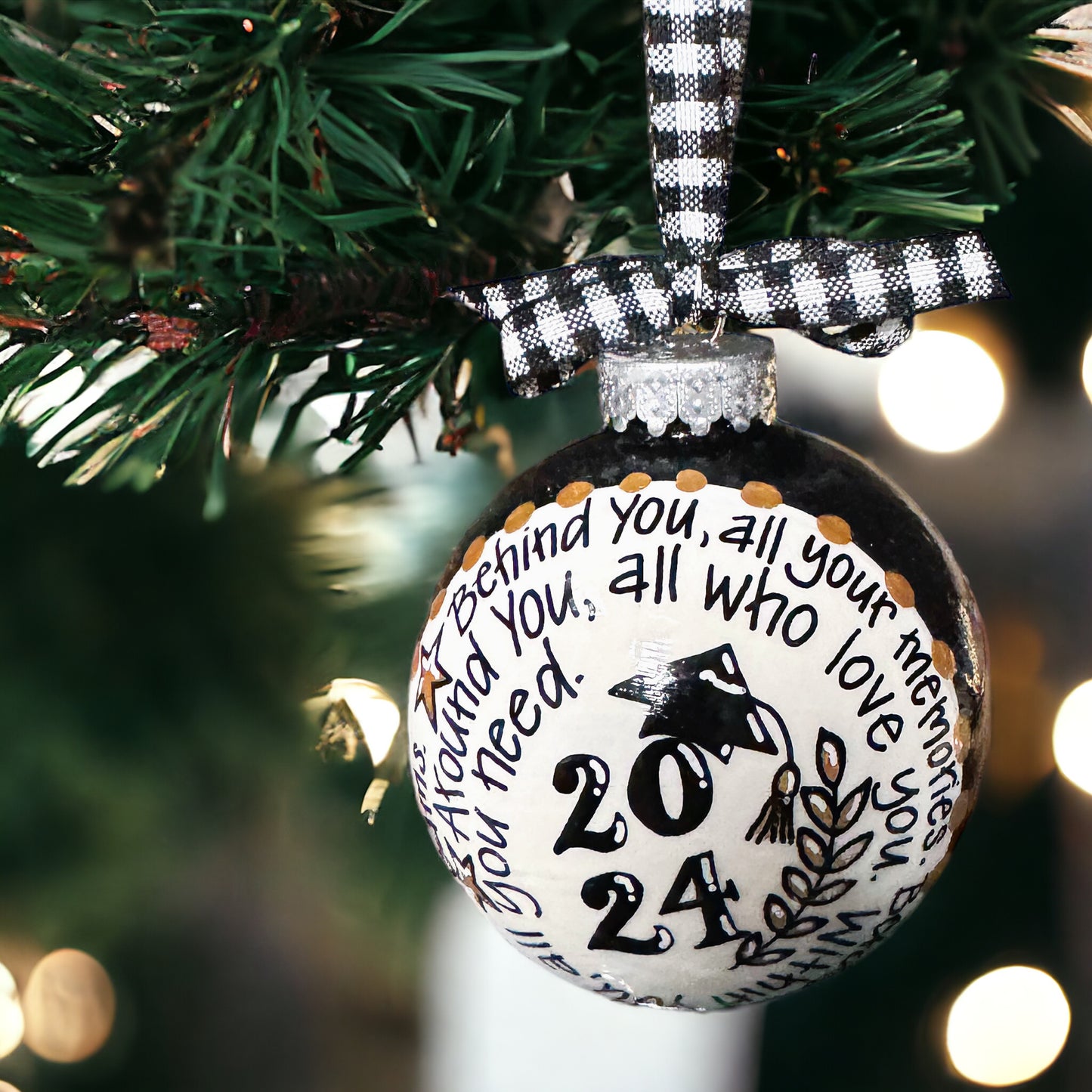 Christmas Ornament: Class of [YEAR] Graduate - Behind You, Before You, Around You, Within You