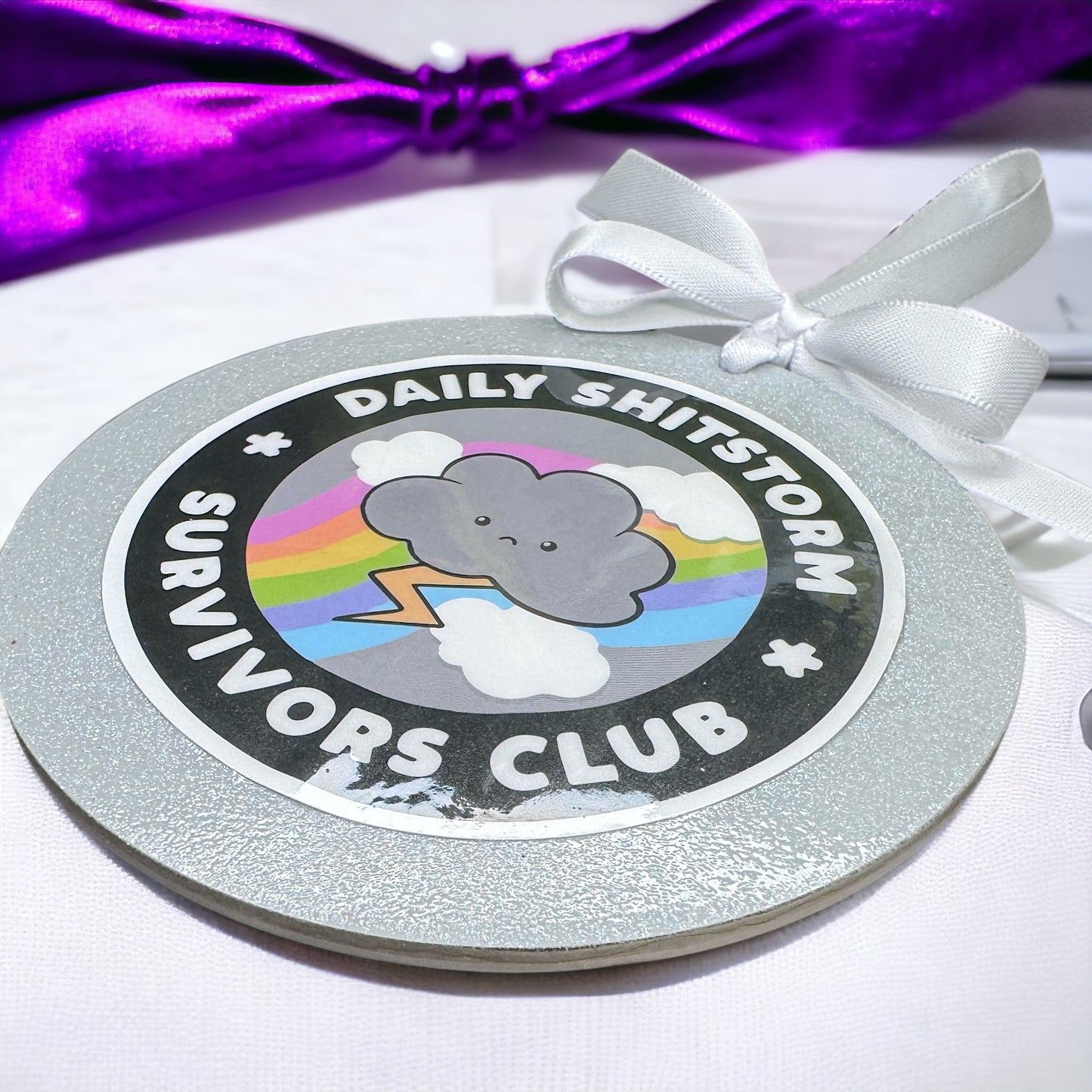 Join the Fun: Daily Shitstorm Survivors Club 2024 Christmas Ornament!
