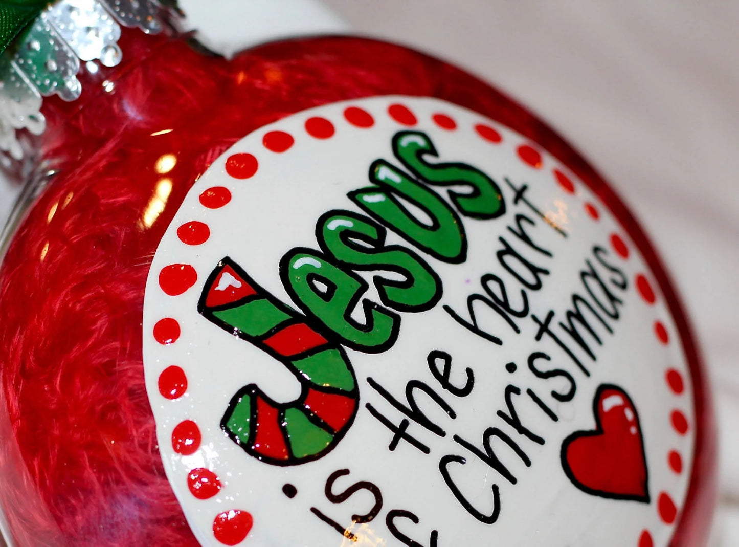 Christmas Ornament: "Jesus is the Heart of the Season"