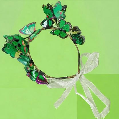 Whimsical Green Butterfly Headband: Elevate Your Style to Magical Heights!