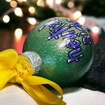Christmas Ornament: Sidewalk Side vs. Neutral Ground