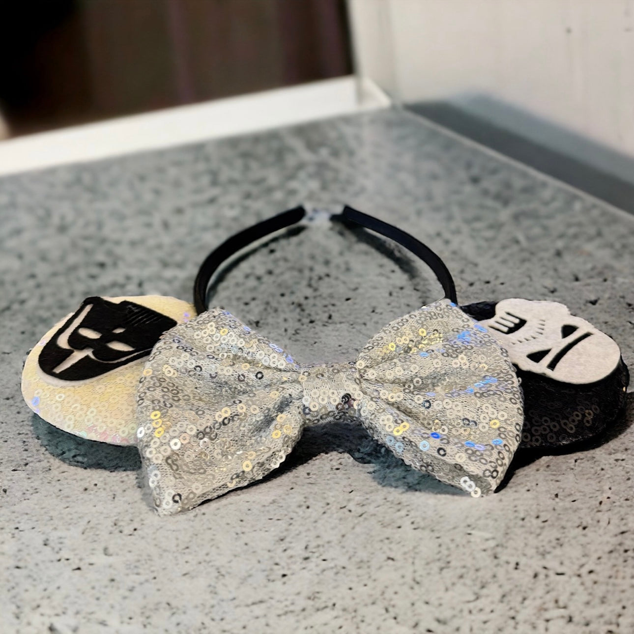 Star Wars Inspired Sequin Mouse Ears Headband, Darth Vader, Stormtrooper, NEW