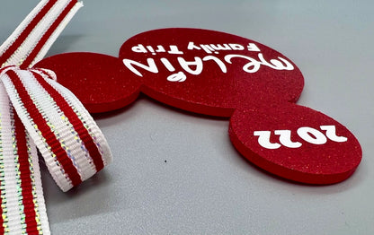 Mouse Ears Ornament | Personalized Family Trip Christmas Keepsake