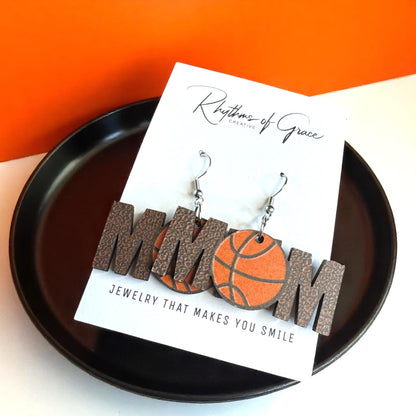 Score Style Points: Fun Sports Mom Dangle Earrings!