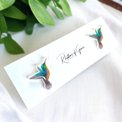 Flutter into Fashion with Hummingbird Stud Earrings!