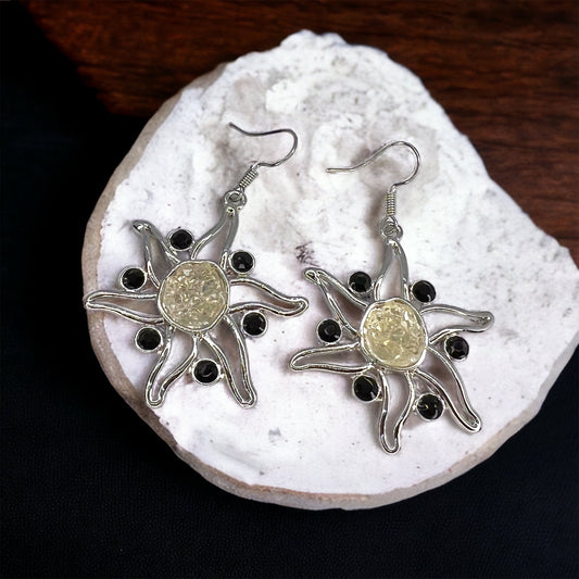 Celestial Sunshine Earrings - Elevate Your Cosmic Style! 🌙 - Rhythms of Grace Creative