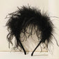 Black Feather Headband - Handmade Headpiece, Black Headpiece, Holiday Headband, Feather Headband - Rhythms of Grace Creative
