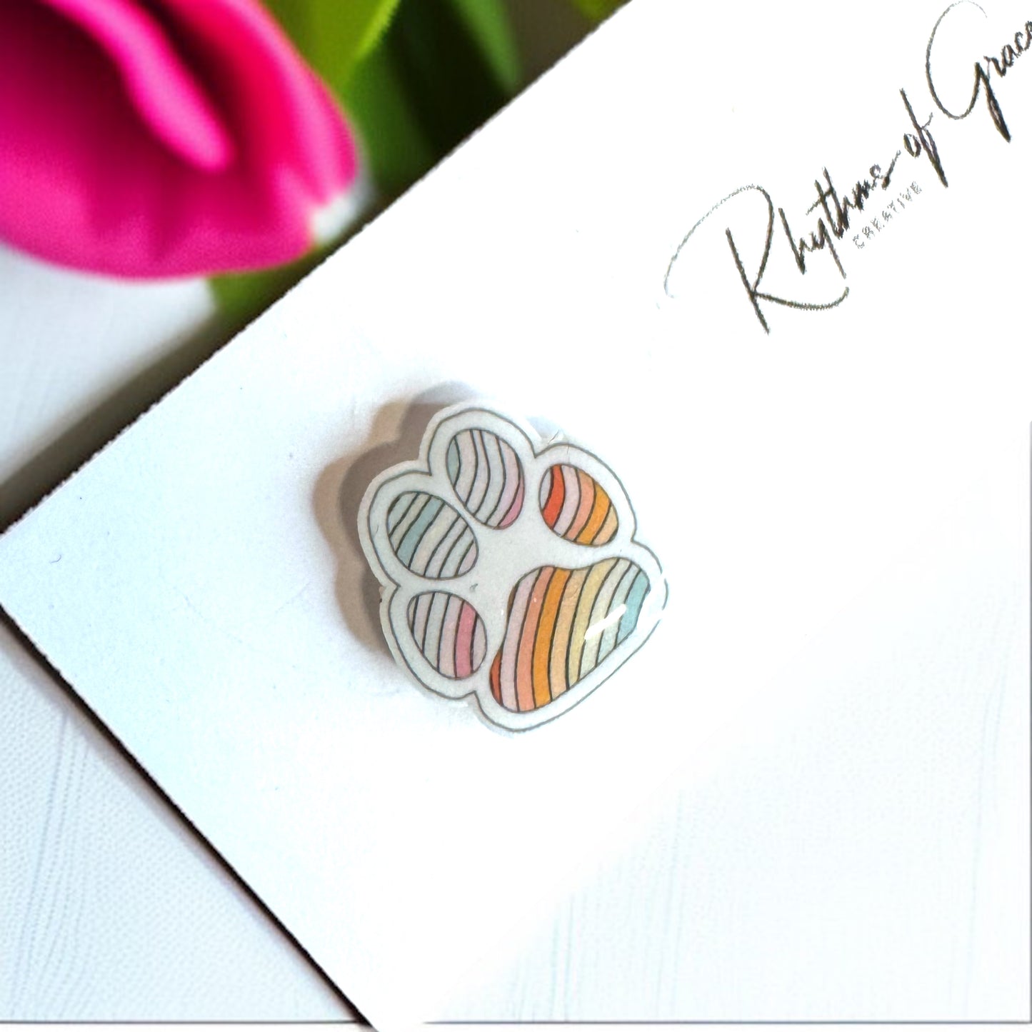 Vibrant Paw Print Studs – A Purr-fect Gift!
