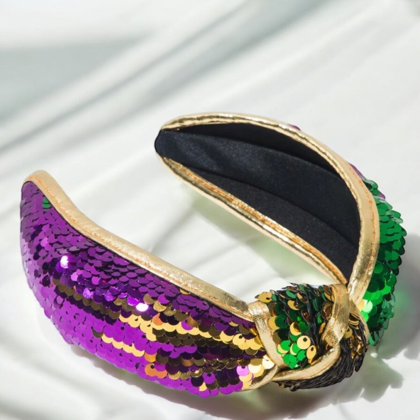 Sequin Mardi Gras Headband: Shine Bright in Festive Style! 🎭