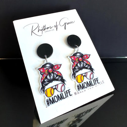 Ballpark Mom Life Earrings - Celebrate #MomLife in Style!⚾️