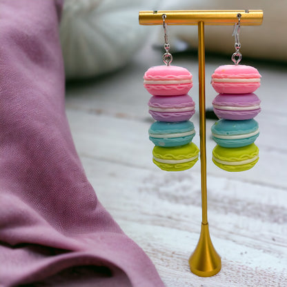 Sweeten Your Style: Macaron Dangle Earrings for Whimsical Fashion!