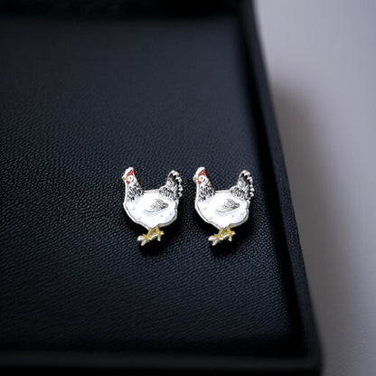 Cluck-tastic Chicken Stud Earrings – Three Charming Styles!