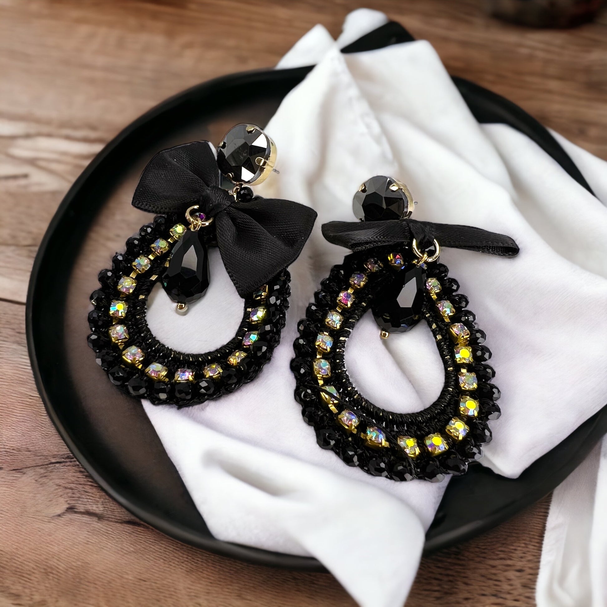 Chic Derby Dangle Earrings: Black Elegance for Every Celebration! - Rhythms of Grace Creative